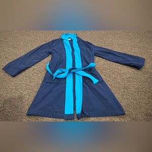 EUC! Circo L 12-14 Kids Blue Teal House Coat Jacket w/belt